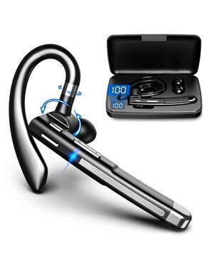 Boytond Bluetooth Headset V6.1,100Hrs Talk Time Wireless Earpiece with Mic for W